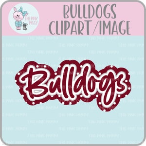 Image clipart Bouledogues à pois - Bourgogne et gris