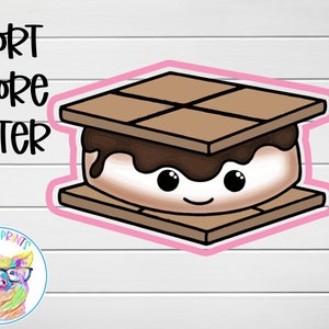Three and a Half Inch Short S&#39;more Cookie Cutter File/STL/3D Printer/Instant Digital Download