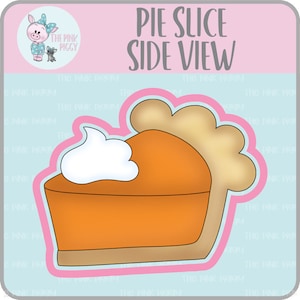 Pie Slice Side View Cookie Cutter STL File - Three and a Half Inches