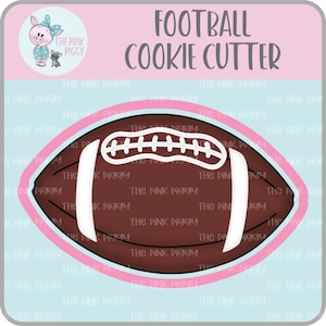 Small Football Cookie Cutter STL Digital File - Three Inches
