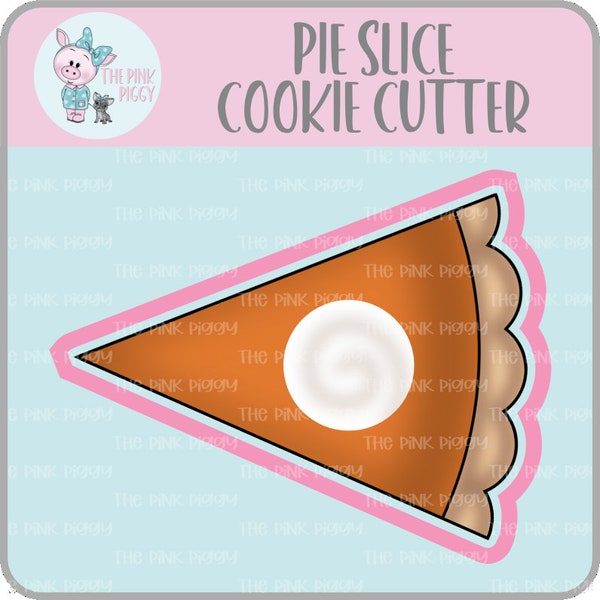 Pie Slice Cookie Cutter STL File - Three Inches