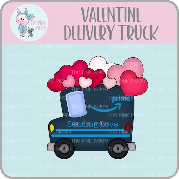 Valentine Prime Truck Clipart/Image
