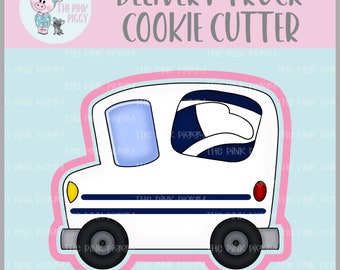 Delivery Trucks Cookie Cutter STL File - Four Inches