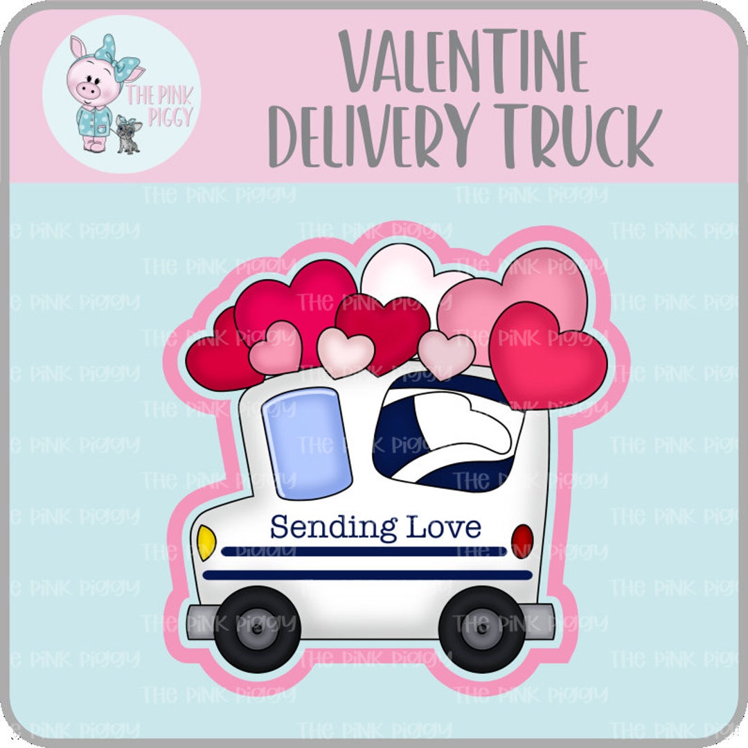 Valentine Delivery Truck Cookie Cutter STL File - Three Inches - Etsy