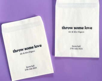 Personalized Biodegradable Glassine Confetti Packets: Wedding Favors