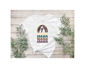 Rainbow Mama SVG Mama Svg Design Rainbow Svg Mother's Day Svg Mama Rainbow Svg Png Pdf Jpeg Files for Cricut digital download