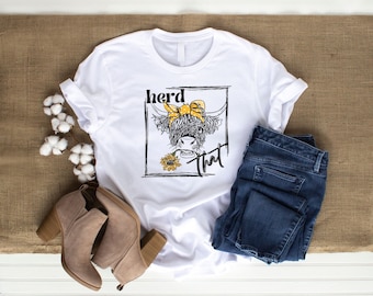 süßes Kuh Shirt, Kuh Shirt für Mama, Highland Kuh Shirt, Kuh Geschenke, BauernTöchter Geschenke