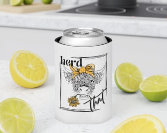 Herd that highland cow Can Cooler regular size