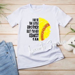 Softball Brother tshirt, Softball tshirt, Little Brother Biggest Fan, Boy Softball Shirt