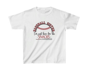 Baseball Sister I'm Just Here for the Snacks t-shirt, Baseball Sister Shirt, Funny Baseball Shirt for Sibling.