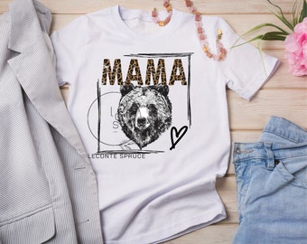 mama bear png, sublimation design, mother's day png, png