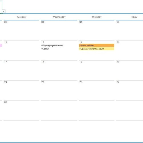 Monthly Planner Excel Template Task Schedule to Do List Etsy
