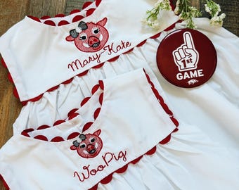 Little Pig Ric Rac Trim Toddler Dress