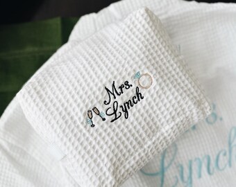 Bridal Waffle Knit Make Up Bag