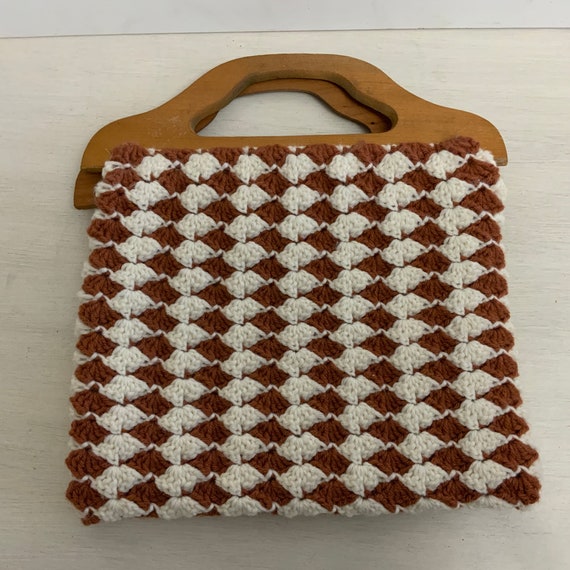 Vintage 1970s Crochet Handbag - image 1
