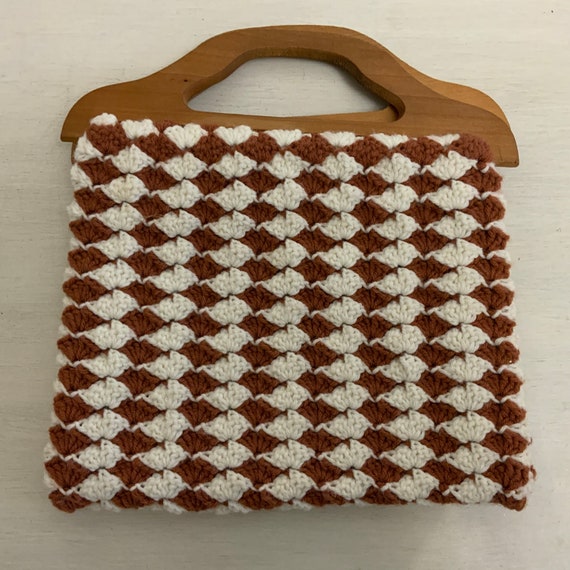 Vintage 1970s Crochet Handbag - image 2