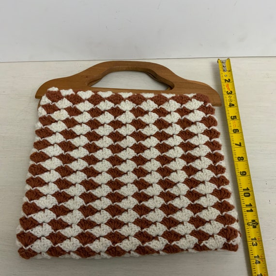 Vintage 1970s Crochet Handbag - image 6