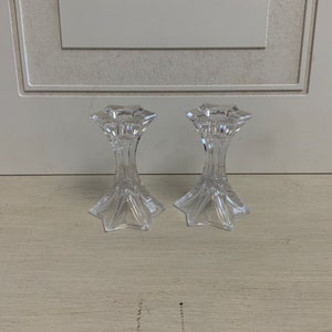 Vintage 1990&#39;s Mikasa Glass Candle Holders