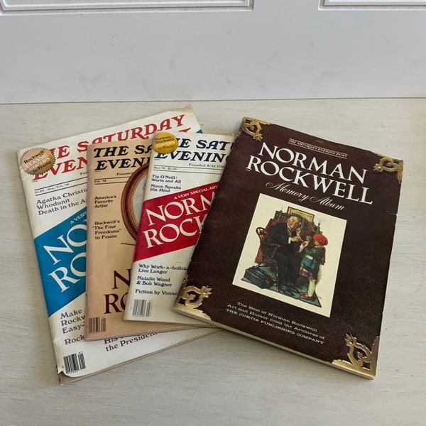 Vintage "The Saturday Evening Post" featuring Norman Rockwell Magazines