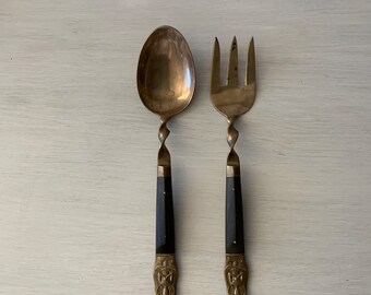 Siam Flatware Set of Serving Fork & Spoon