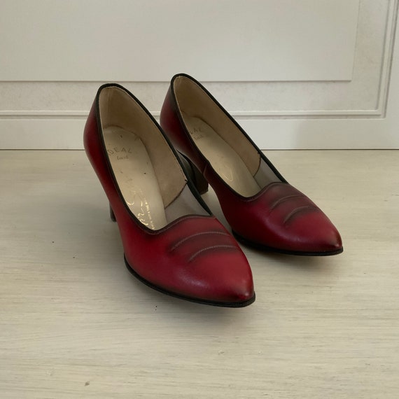 Vintage Red Women's high heels, Ideal High Step - image 6