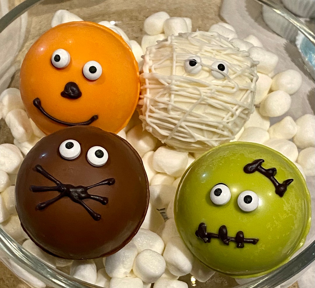 Halloween Hot Chocolate Bombs - Assorted - Box of 4 Sweet Cocoa Bombs ...