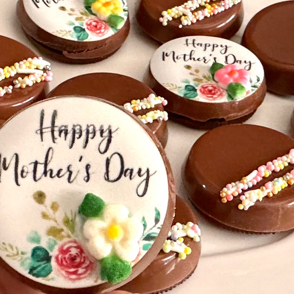 Chocolate Covered Oreos - Happy Mother's Day- Box of 12