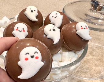 Halloween Hot Chocolate Bombs - Ghosts - Box of 6 Sweet Cocoa Bombs