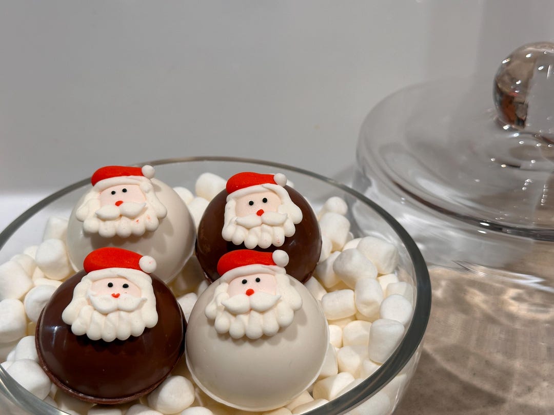 Holidays Hot Chocolate Bombs - Santas - Box of 4 Sweet Cocoa Bombs - Etsy