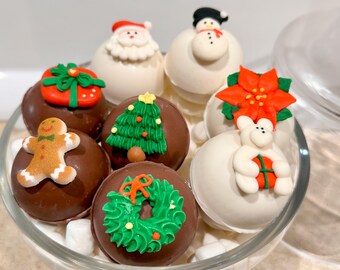 Holidays Hot Chocolate Bombs - Holidays - Box of 8 Sweet Cocoa Bombs