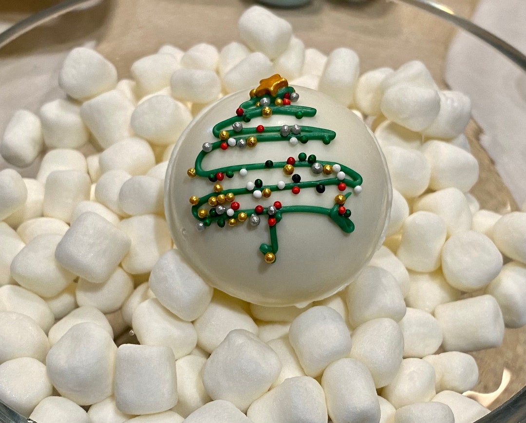 Christmas Hot Chocolate Bombs Trees Box of 4 Sweet Cocoa Bombs Etsy Christmas Cocoa Bombs