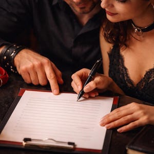 Planejador de Acordo de Troca de Poder Personalizável para Casais em Relacionamentos Dominante-Submisso