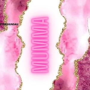 Mumma Neon glow straight tumbler design