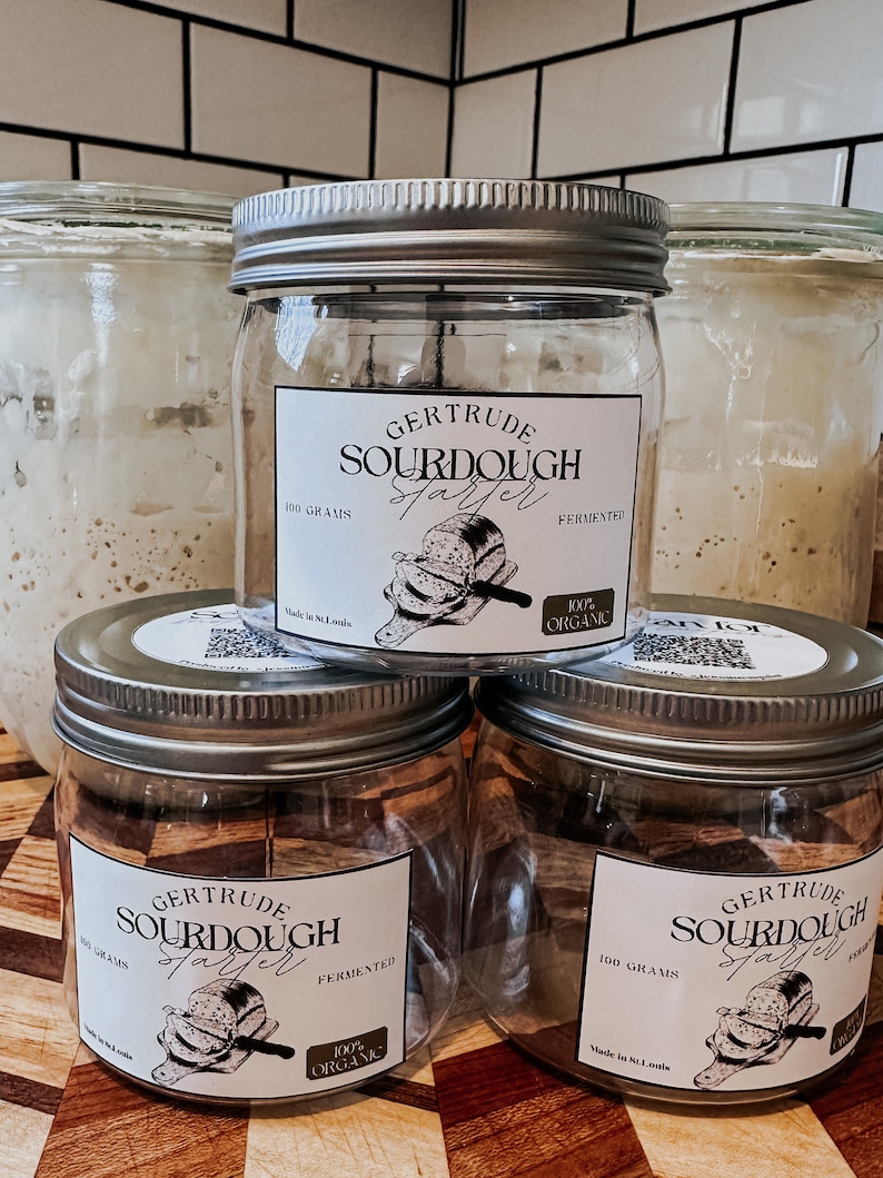 FRESH 100 grams organic sourdough starter/ Very Active live starter Sourdough in a jar