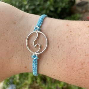 Ocean wave pendant waterproof bracelet