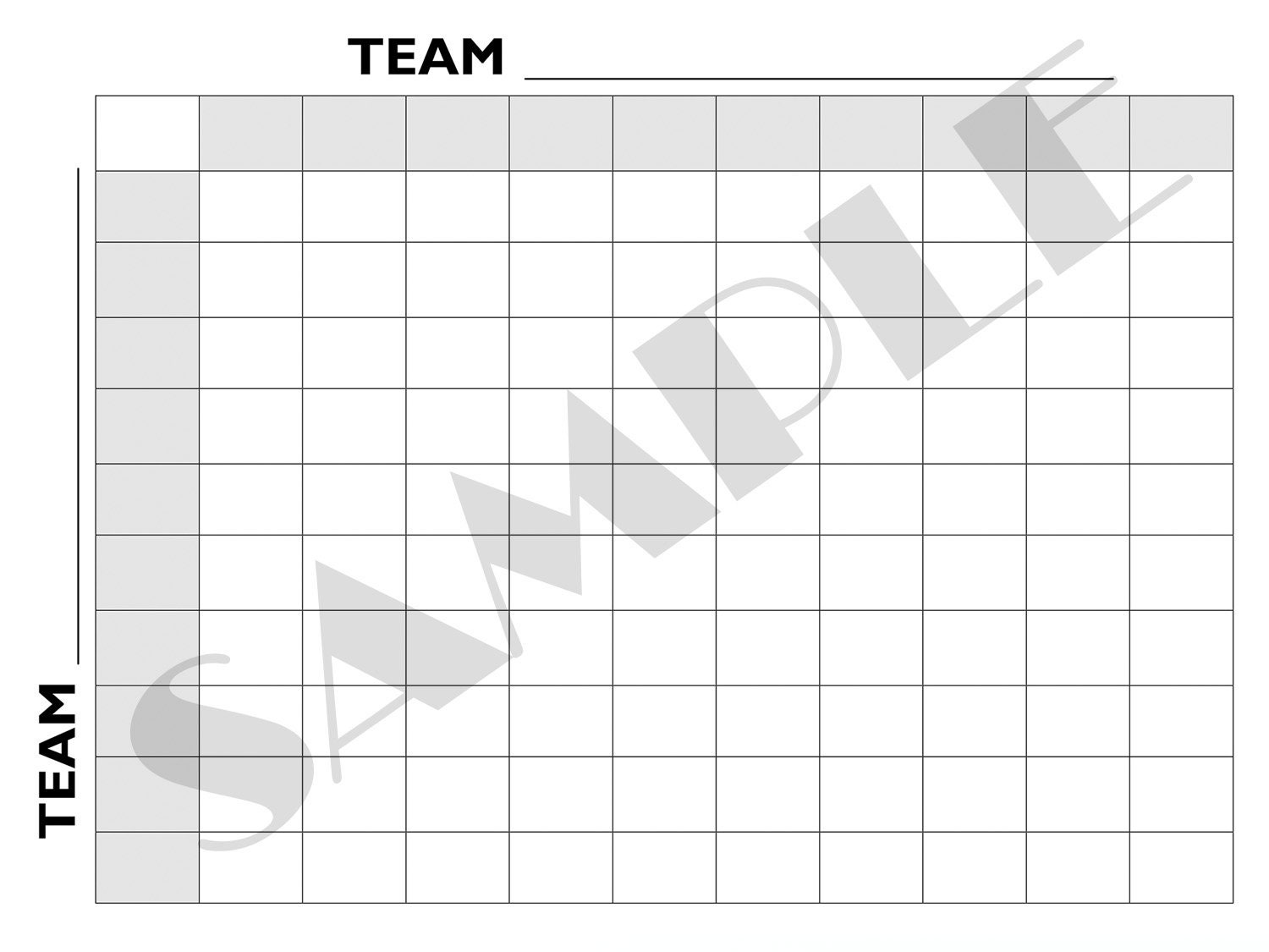 Super Bowl Squares Game Simple Football Grids PDF File Printable 
