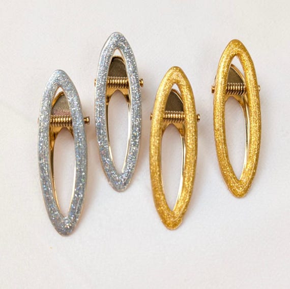 Golden Glamour Hair Accessory Set Barrettes Clips Amazon.com : Gold pearl bobby pins Women Girls Valentines  main image 4