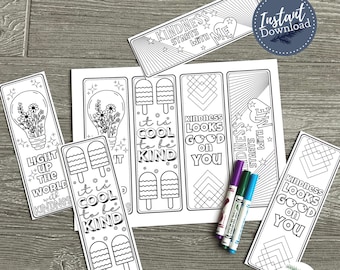 Printable Kindness Coloring Page Book Marks I Coloring Page Kindness ...