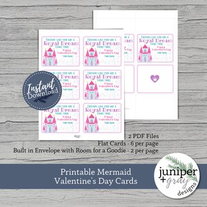 Princess Castle Valentine&#39;s Day Cards: Printable PDF (Instant Download)