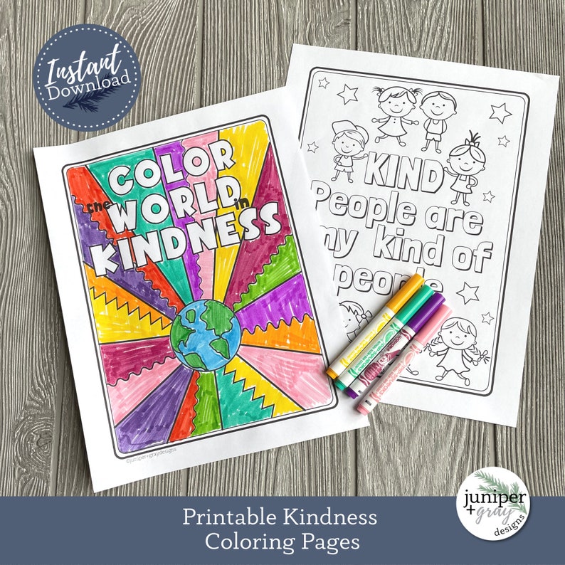 Printable Kindness Coloring Pages for All Ages II Choose to Be Kind