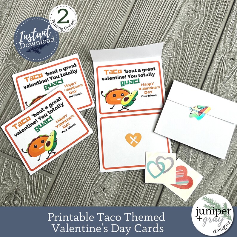 Printable Food Themed Valentine's Day Cards Printable Food Favorites ...