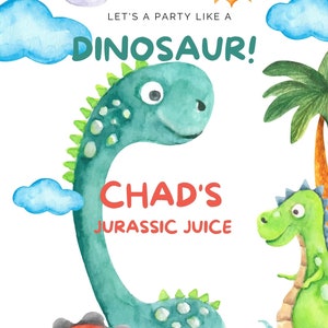 Customizable Juice Pouch labels for parties