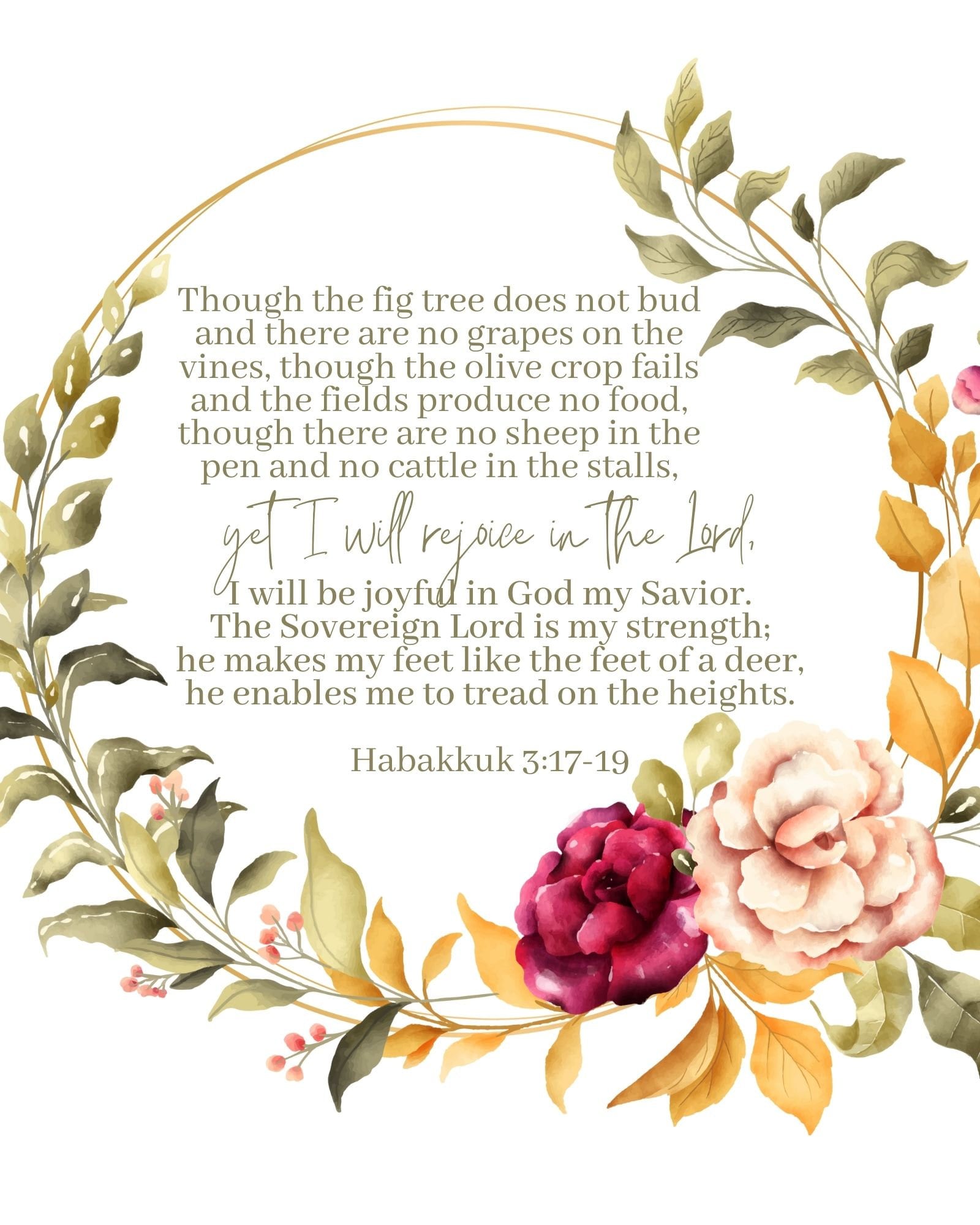 Habakkuk 3:17-19 {Tote Bag} Habakkuk 3:17-19 {Tote Bag}