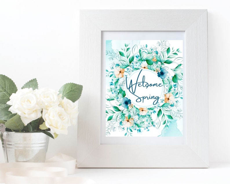 Welcome Spring Digital Printable - Etsy