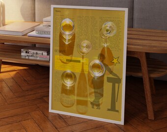 70s Style Typography Poster: Retro Trippy Wall Art