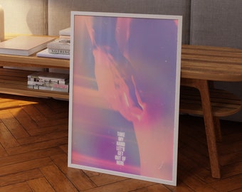 Vintage Psychedelic Aura Poster: 70s Gradient Art Print