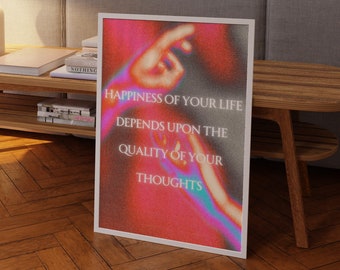 Retro Aura Gradient Poster: 70s Psychedelic Home Decor