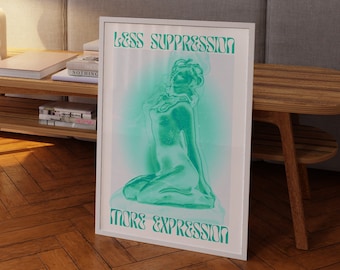 Retro Aura Gradient Poster: Y2K Dorm Decor