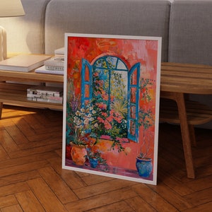Blumen Wand Kunst Druck, Buntes Blumen Poster, Lebendige Botanische Wand Dekoration, Moderne Natur-Inspirierte Kunstwerk, Frühling Sommer Zuhause Akzent