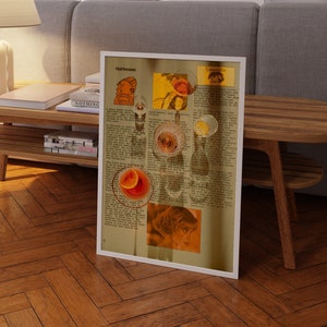 Impresión tipográfica, arte de los años 70, arte de pared de moda, cartel psicodélico, impresión estética, cartel vintage, arte de pared trippy, cartel de periódico retro